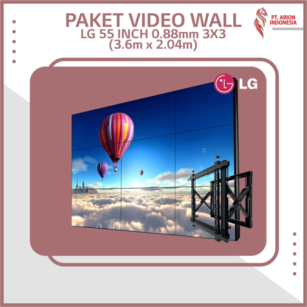 03. PAKET VIDEO WALL 55INCH 0.88 500 3X3