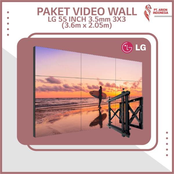 03. PAKET VIDEO WALL 55INCH 3.5 500 3X3