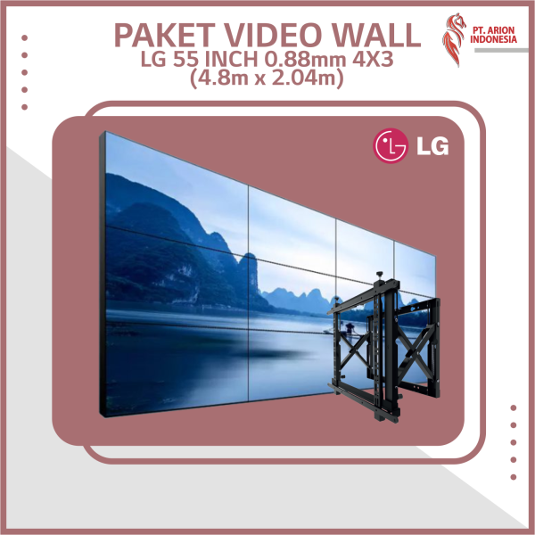04. PAKET VIDEO WALL 55INCH 0.88 500 4X3