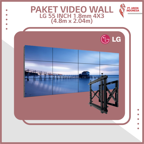 04. PAKET VIDEO WALL 55INCH 1.8 500 4X3